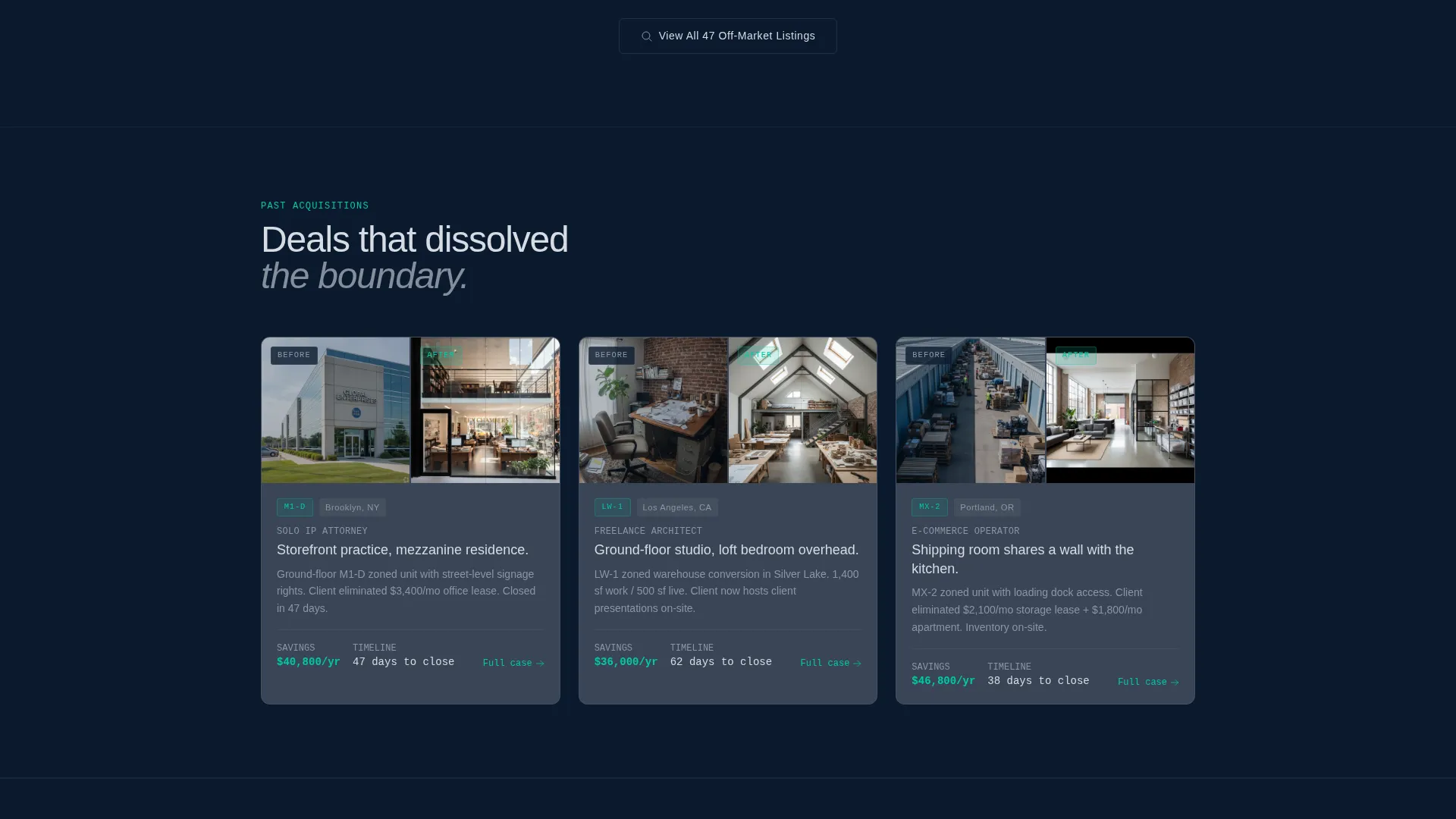 Live/Work Buyer's Agent Landing Page Template
