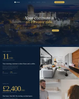 Live/Work Space Landing Page Template