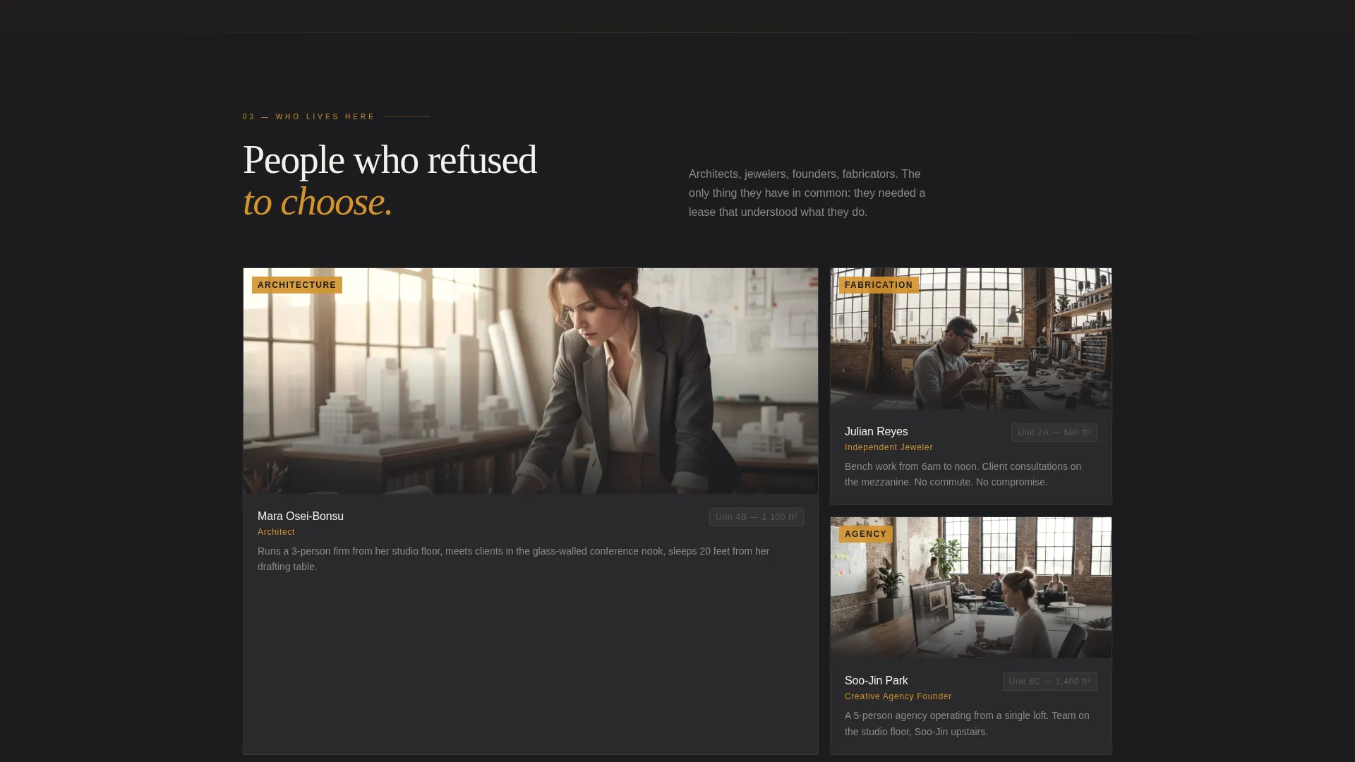 Immersive Live-Work Space Landing Page Template