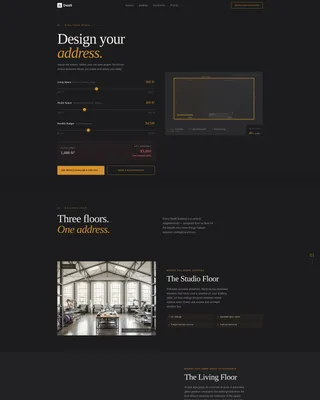 Immersive Live-Work Space Landing Page Template