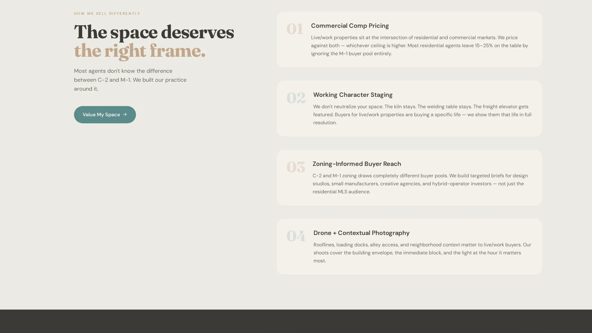 Live/Work Space Broker Landing Page Template