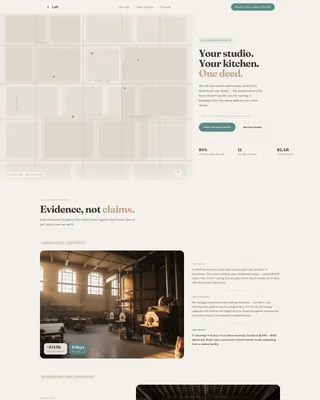 Live/Work Space Broker Landing Page Template