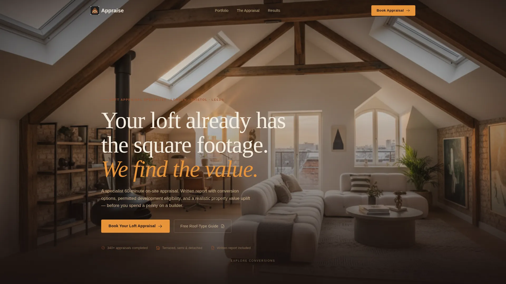 Loft Conversion Appraiser Landing Page Template