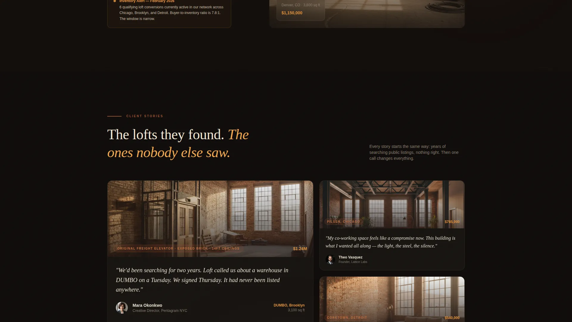 Loft Conversion Buyer's Agent Landing Page Template