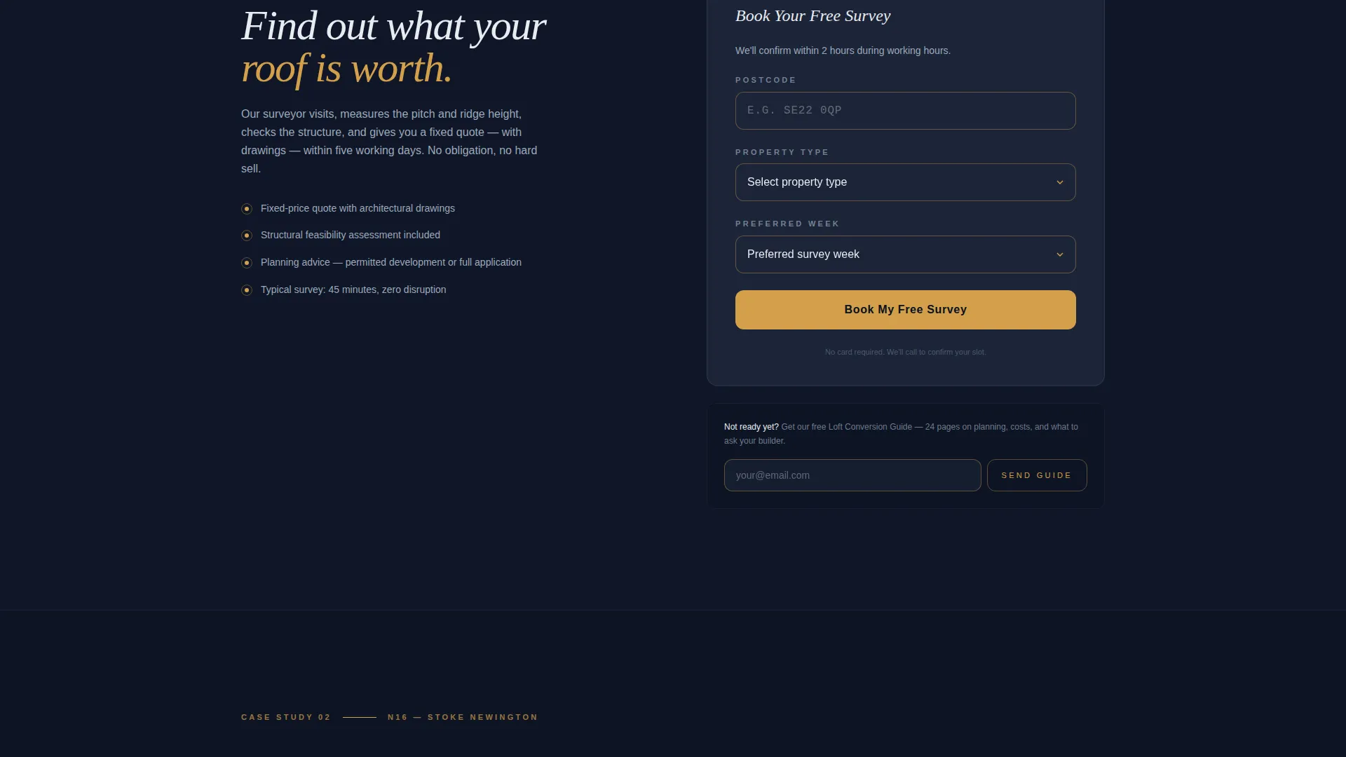 Loft Conversion Developer Landing Page Template