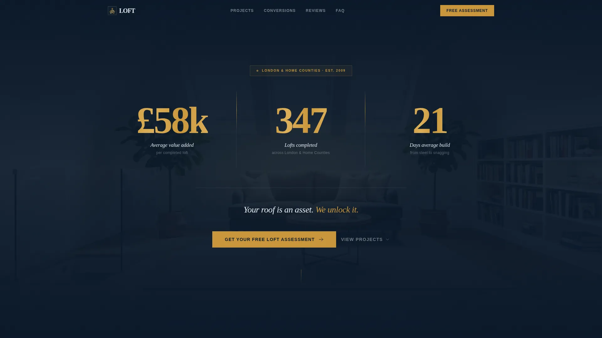 Loft Conversion Gallery Landing Page Template