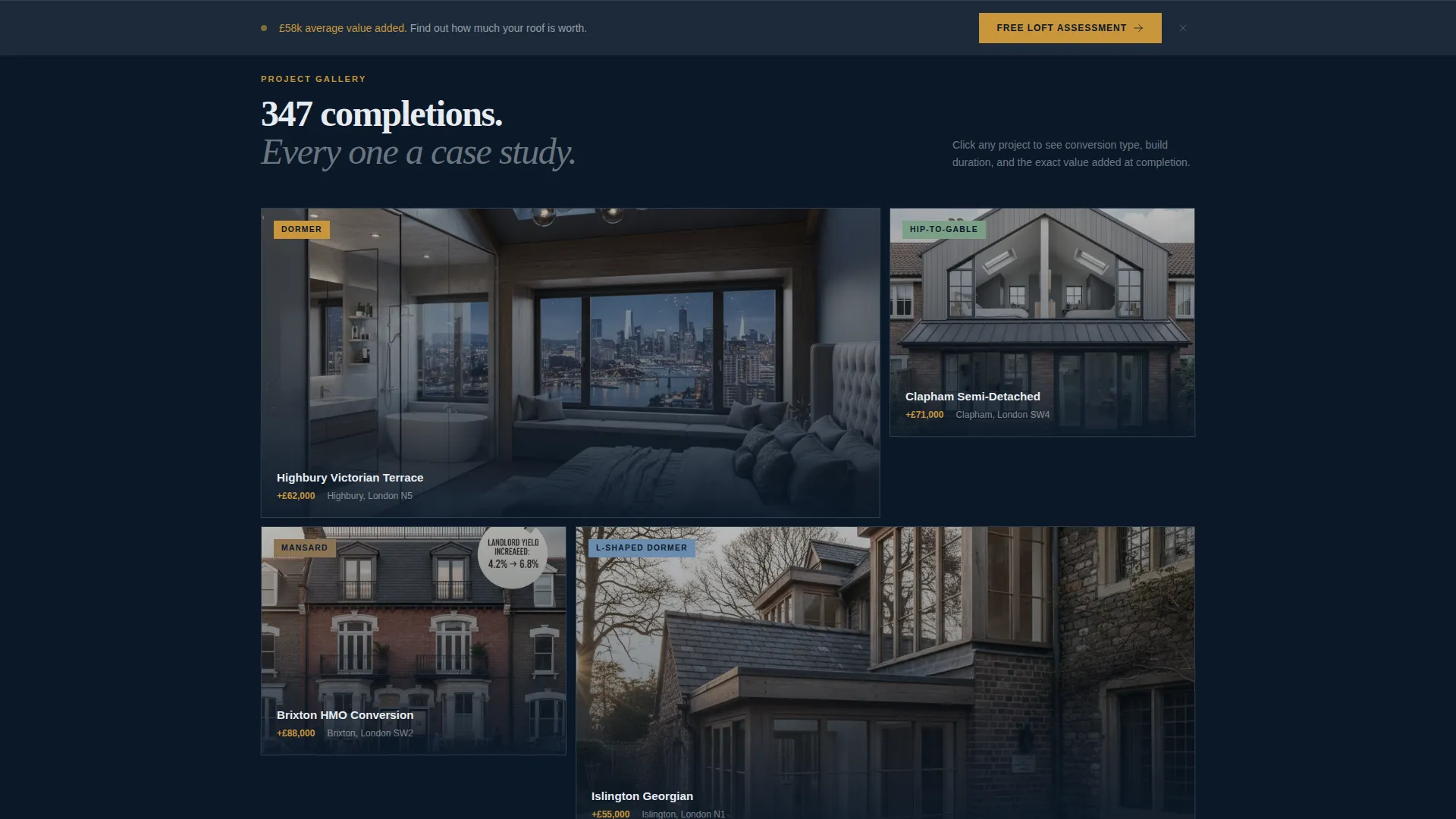 Loft Conversion Gallery Landing Page Template