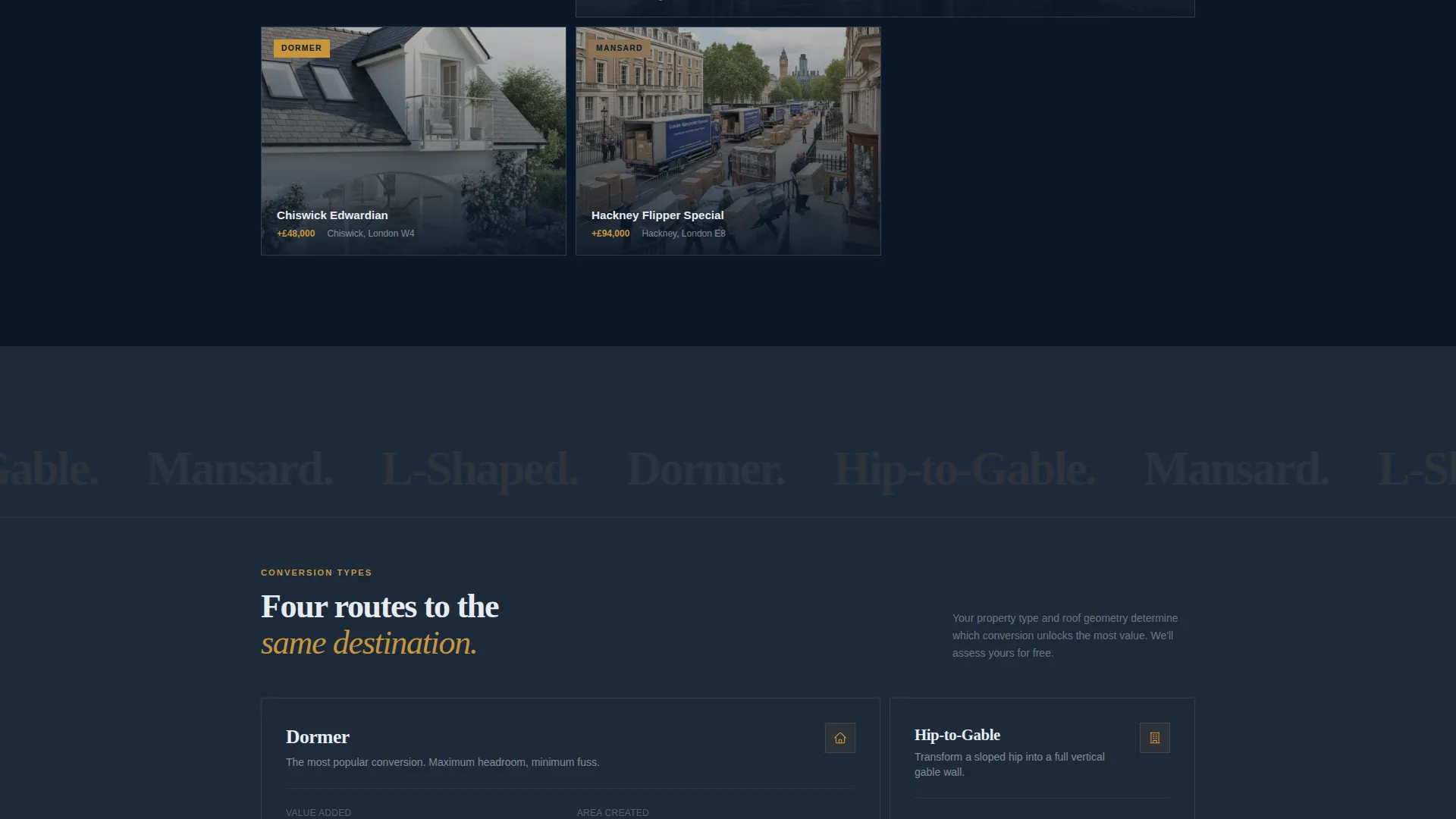 Loft Conversion Gallery Landing Page Template