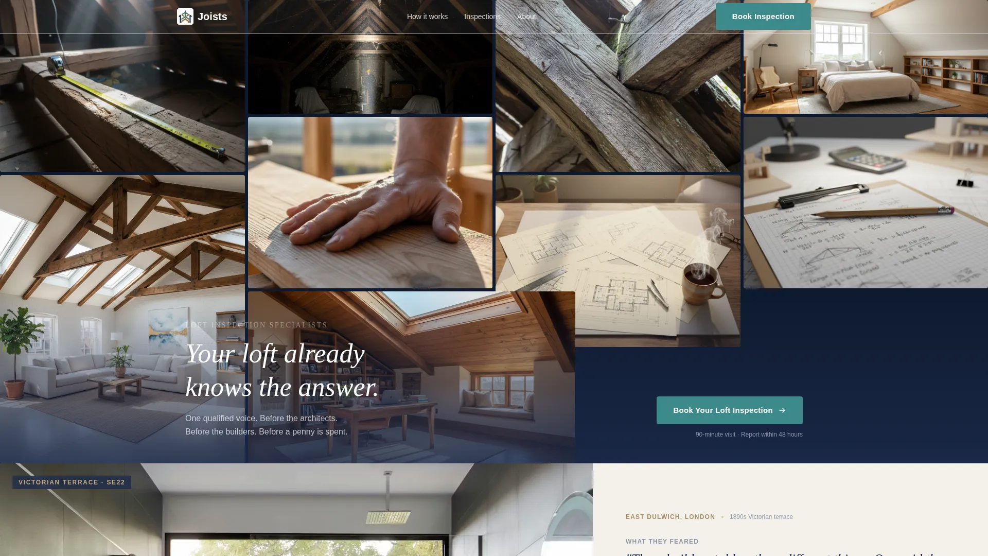 Loft Conversion Inspector Landing Page Template