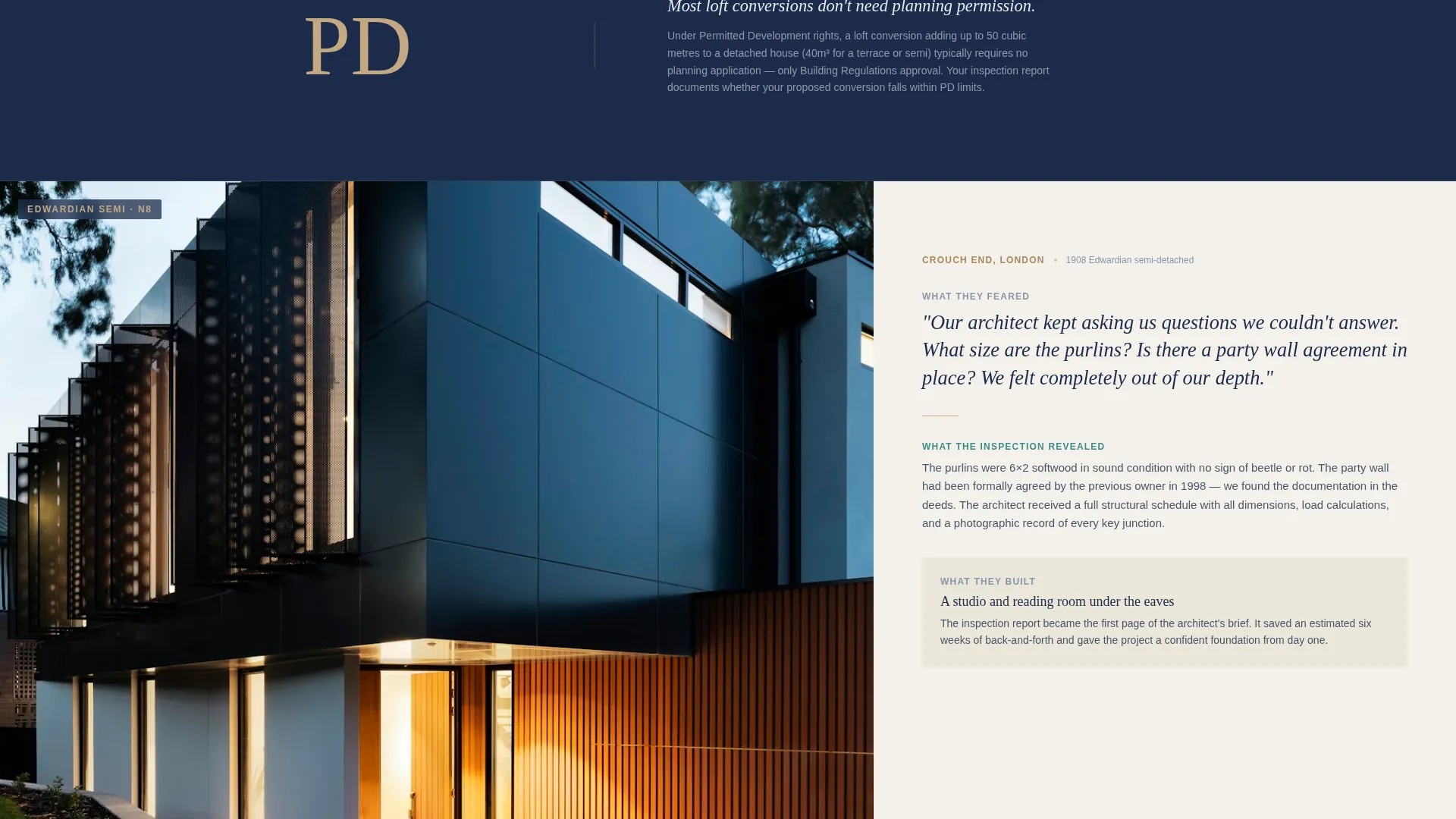 Loft Conversion Inspector Landing Page Template