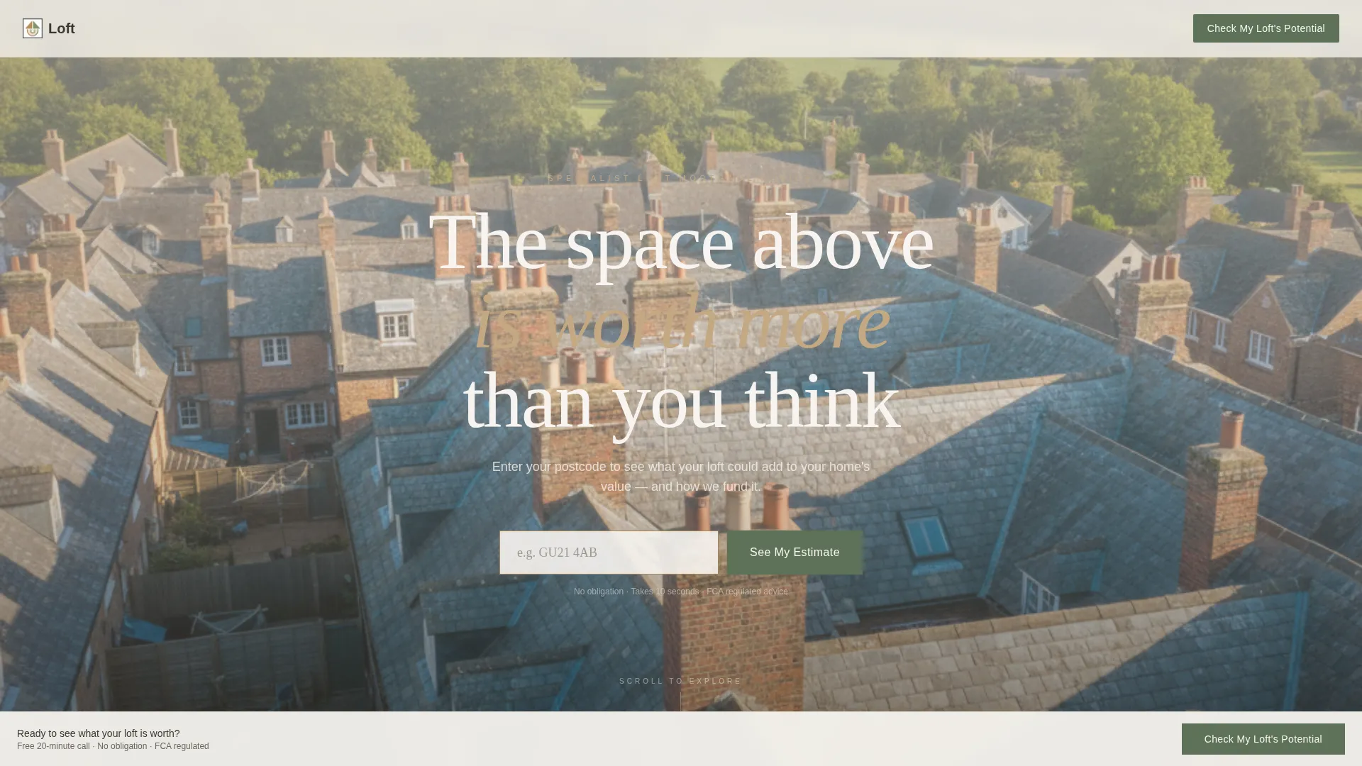 Conversion Mortgage Landing Page Template | Loft