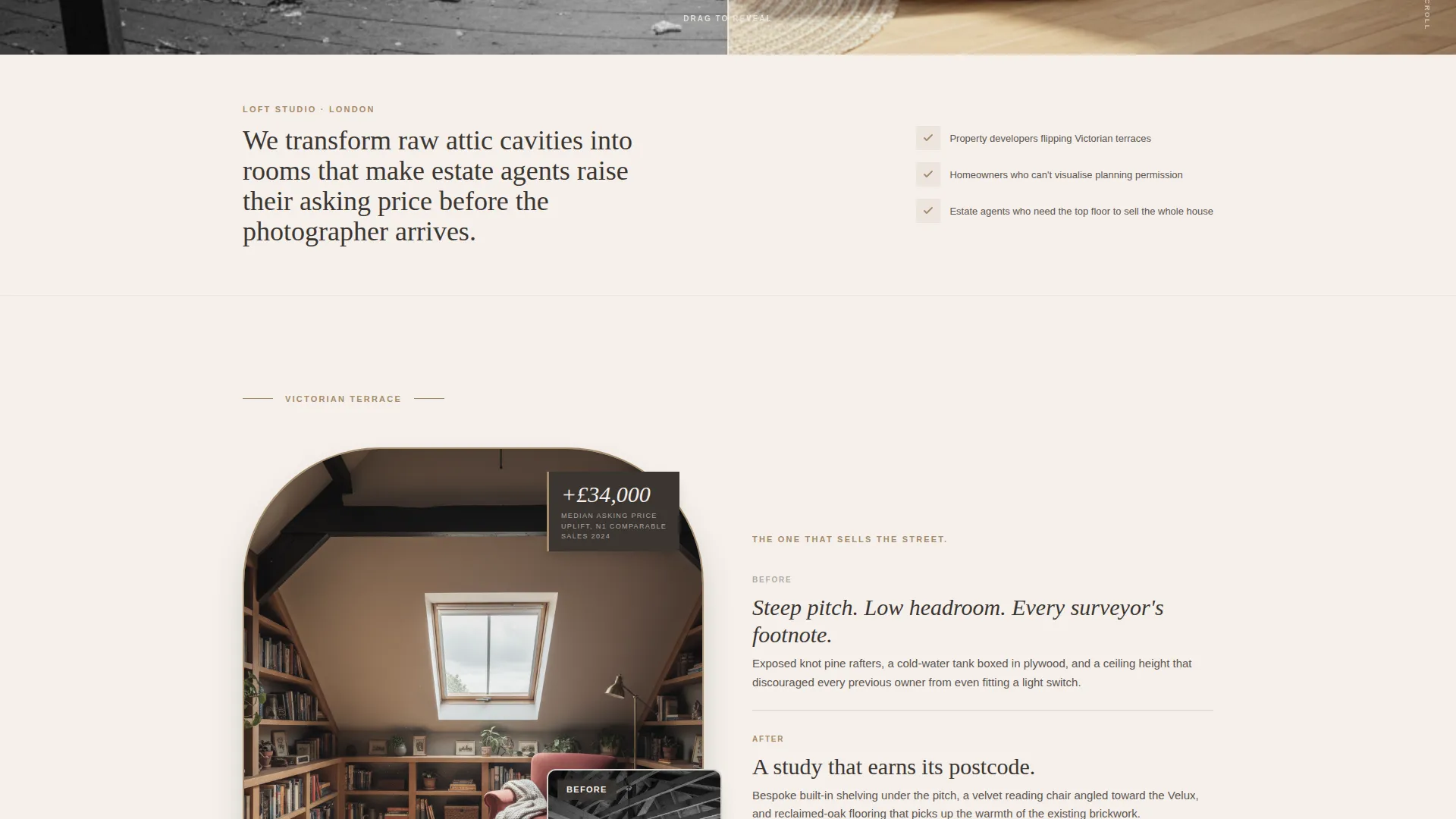 Staging Landing Page Template for Conversion Studios
