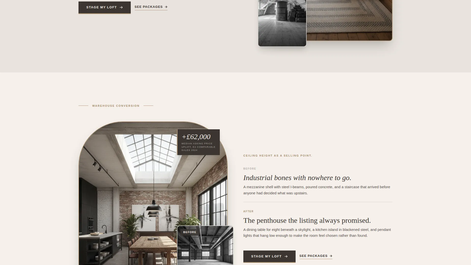 Staging Landing Page Template for Conversion Studios