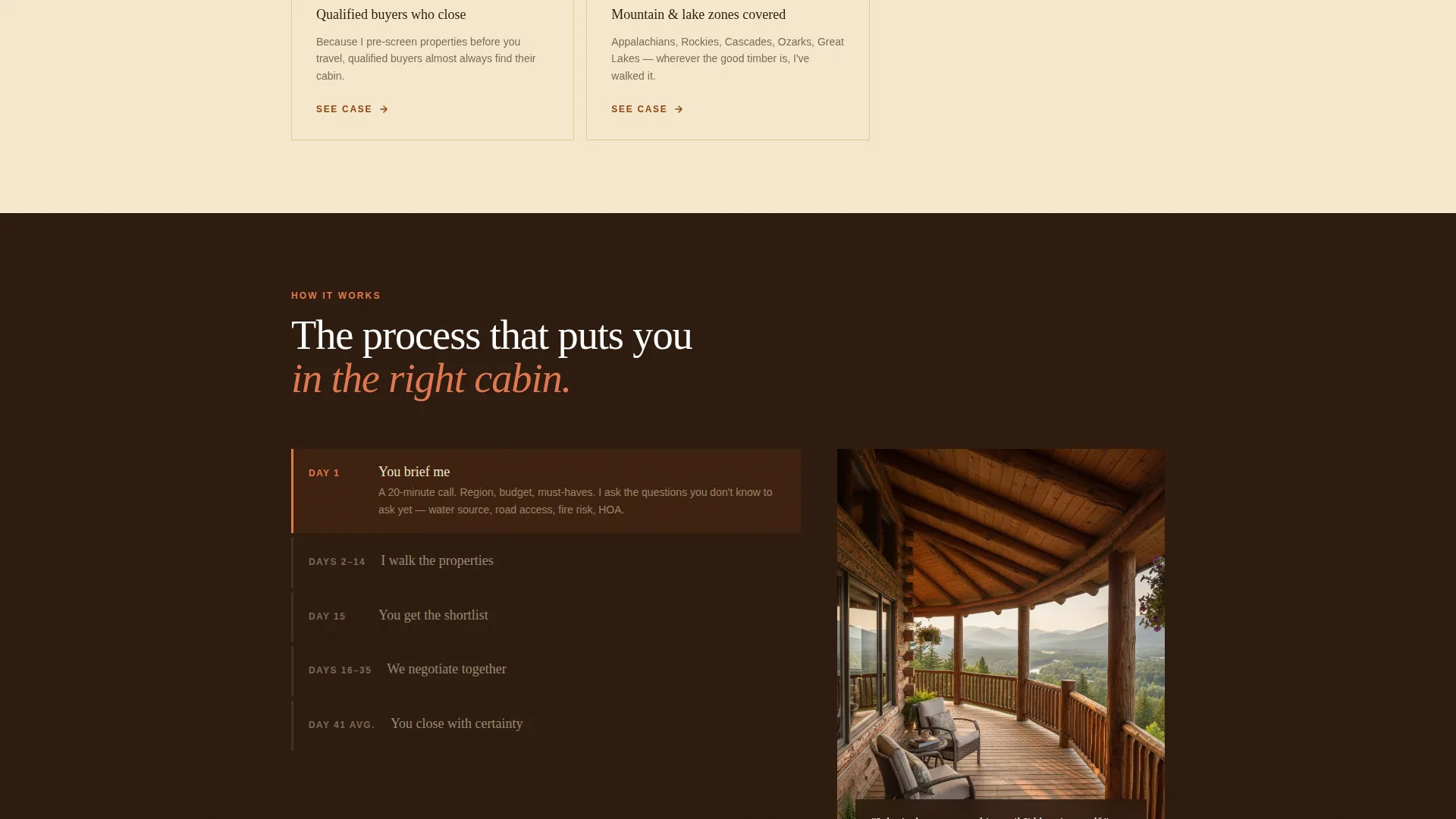 Trusted Logcabinbuyer Landing Page Template
