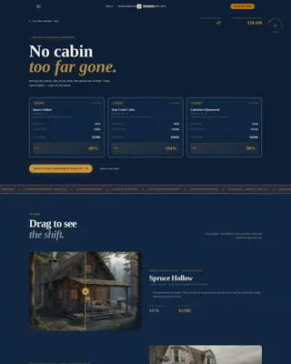 Log Cabin Flipper Landing Page Template