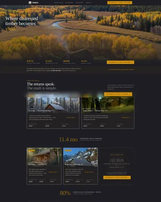 Log Cabin Real Estate Investor Landing Page