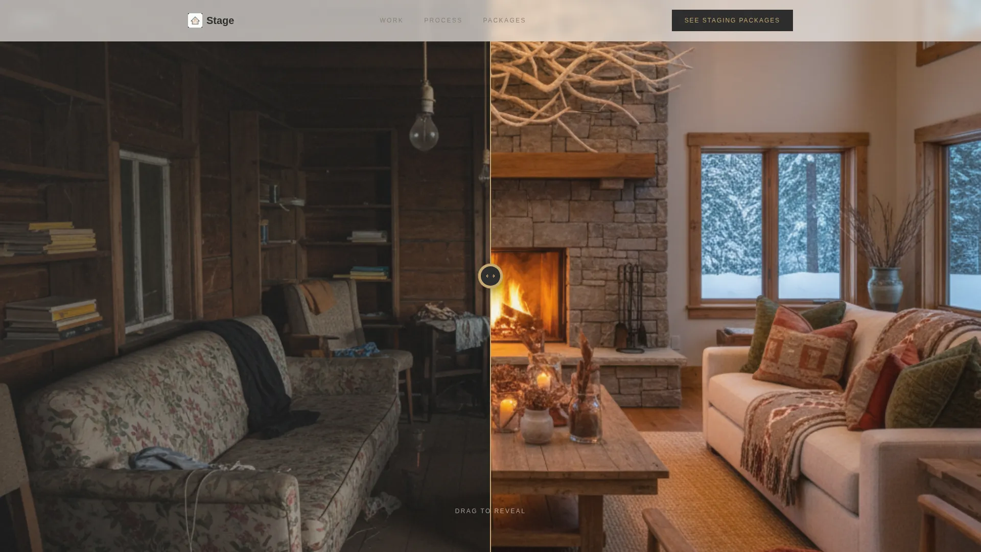 Log Cabin Staging Studio Landing Page Template