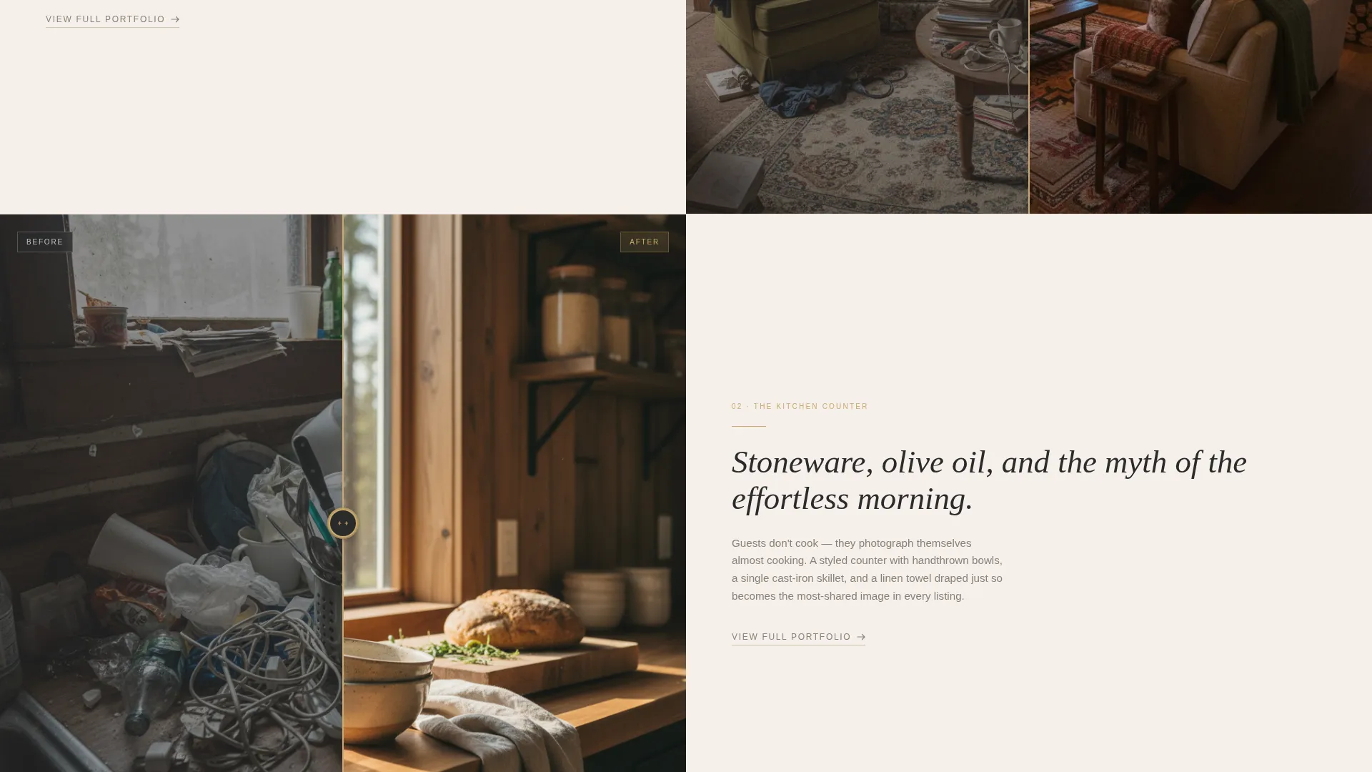 Log Cabin Staging Studio Landing Page Template