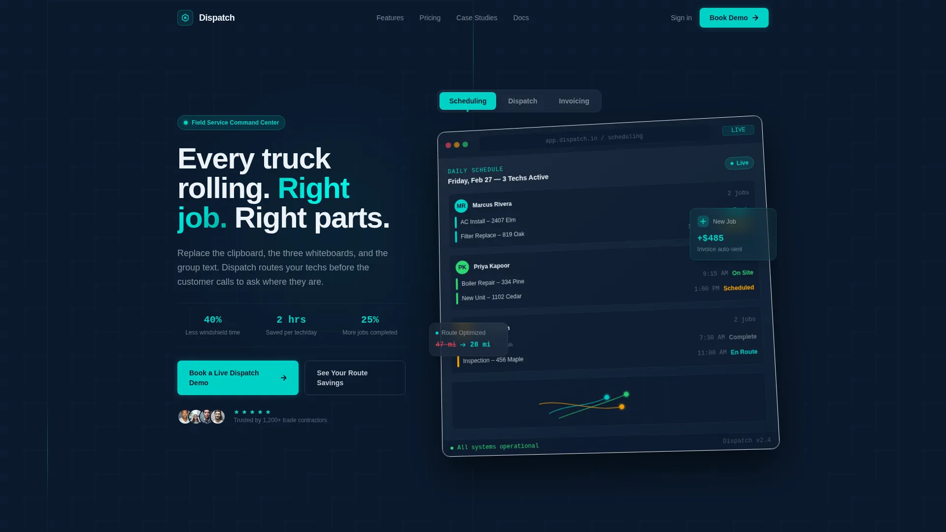 Field Service Landing Page Template