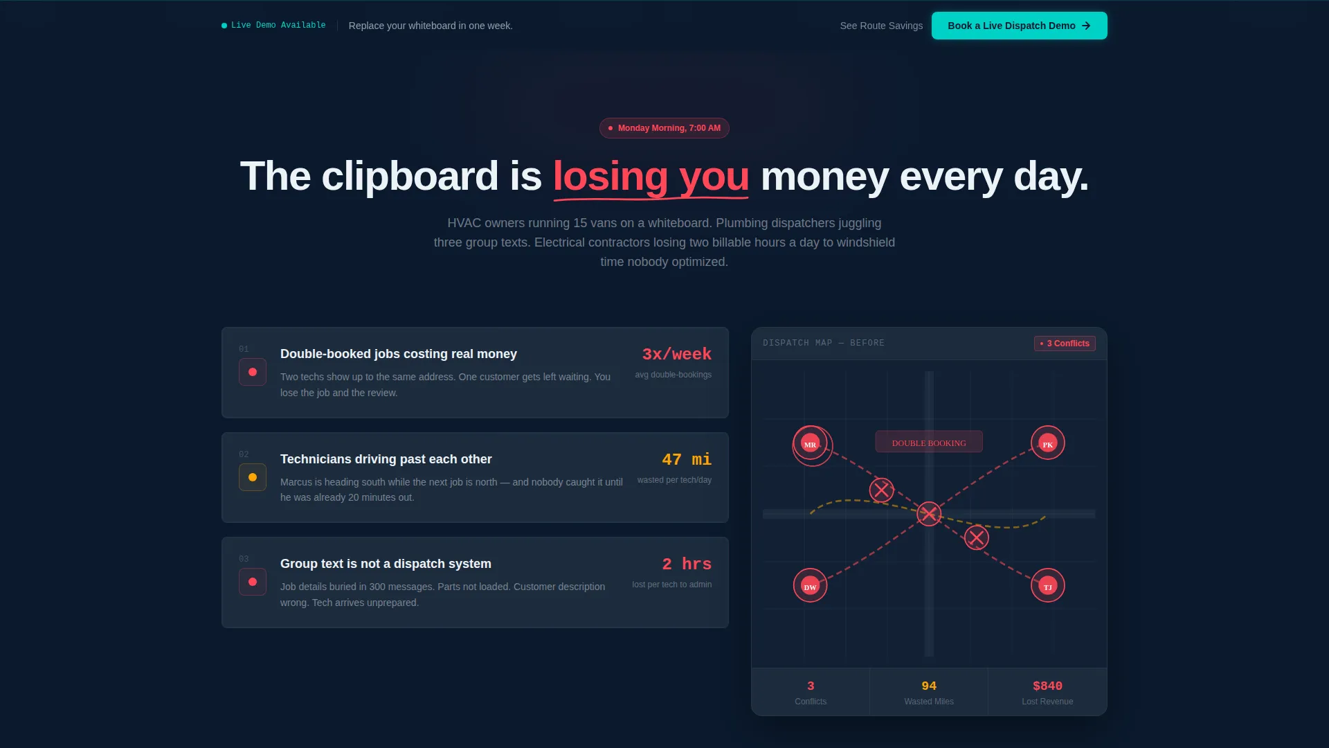 Field Service Landing Page Template