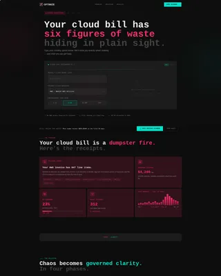 FinOps Technology Cost Calculator Website Template
