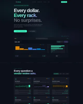 Intelligent FinOps Landing Page Template