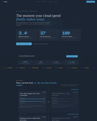 FinOps Technology Advanced Professional Website Template