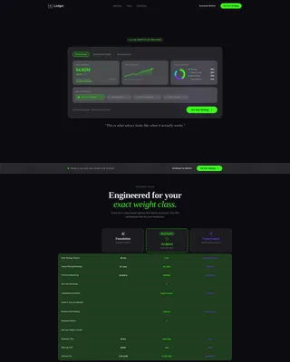 Boutique Financial Advisory Firm Portfolio Dashboard Website Template