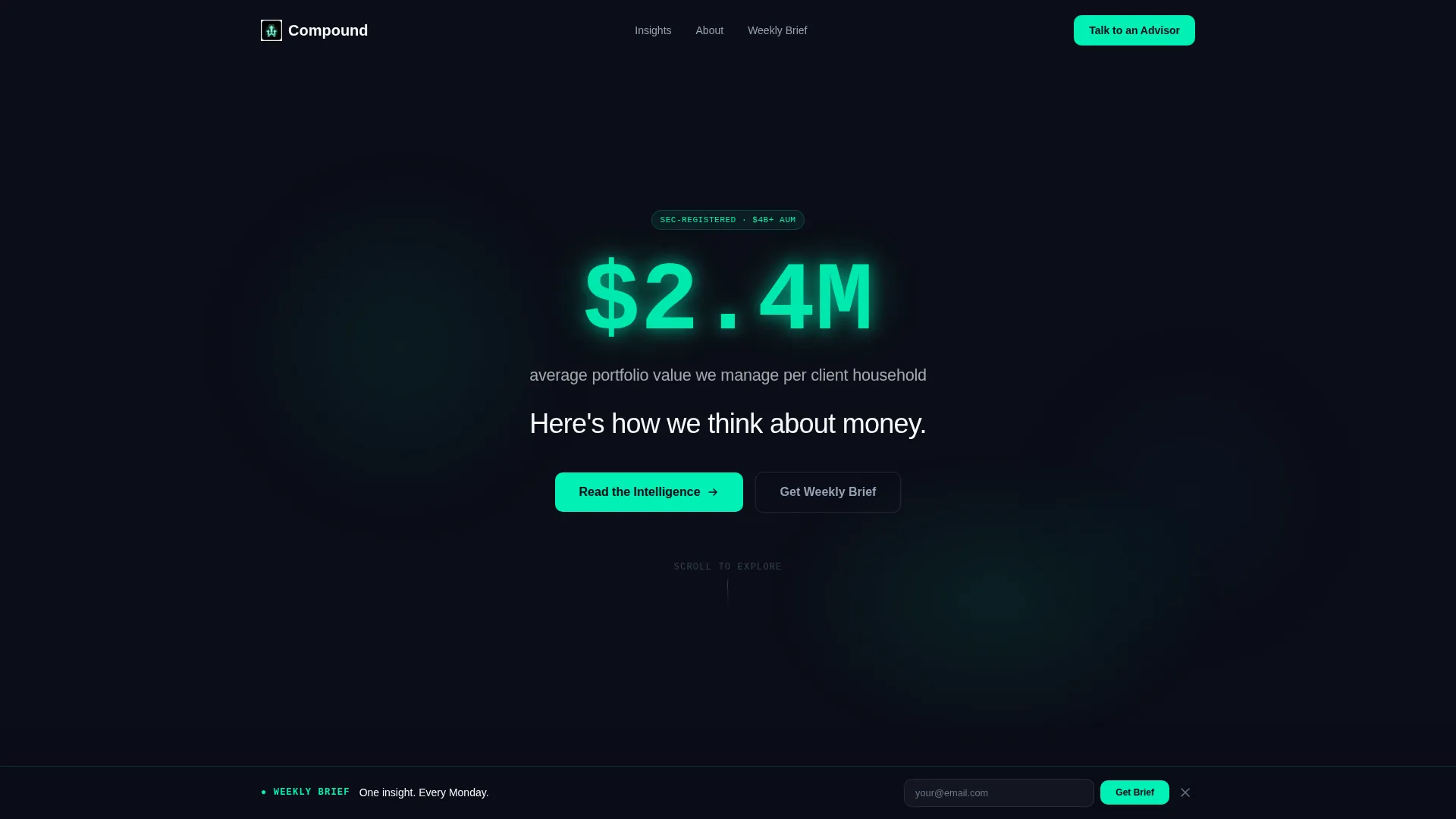 Financial Advisor Blog & Content Platform Website Template
