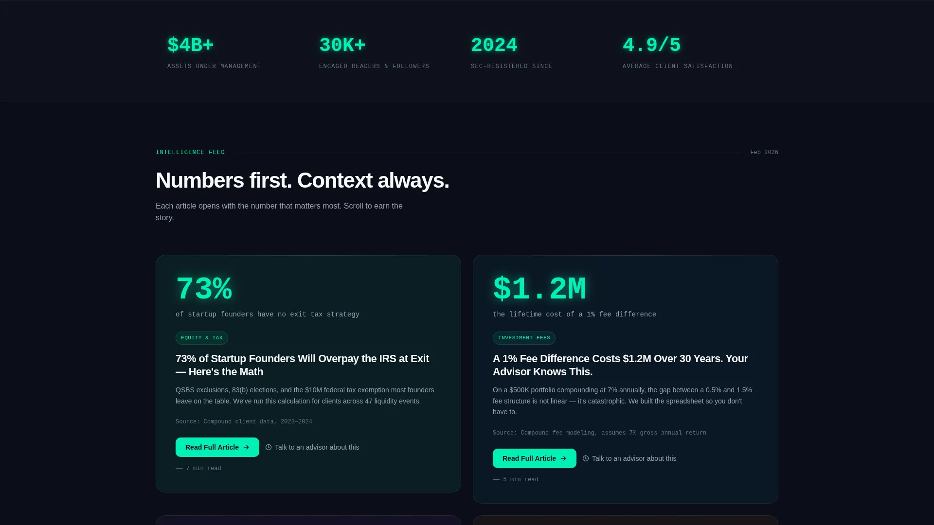 Financial Advisor Blog & Content Platform Website Template