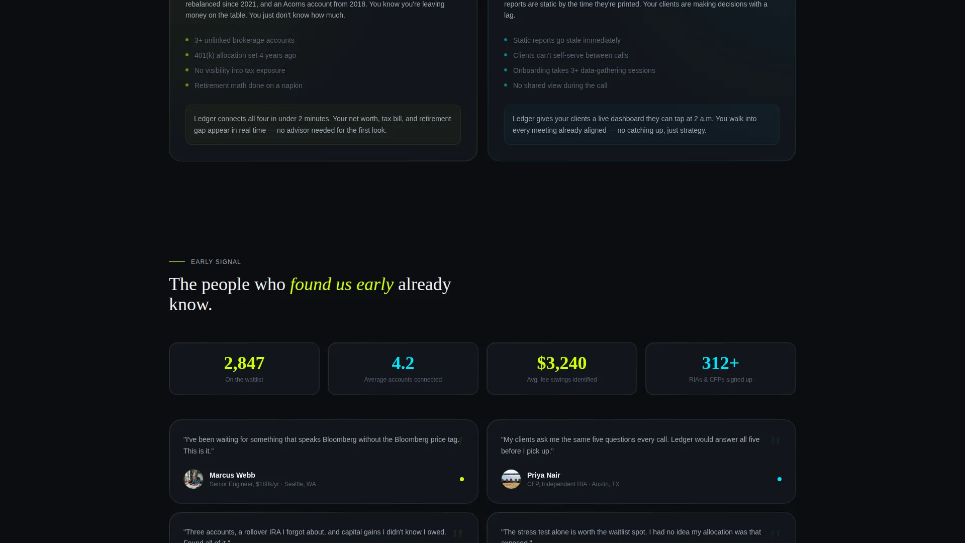 Financial Advisory Platform Pre-Launch Website Template