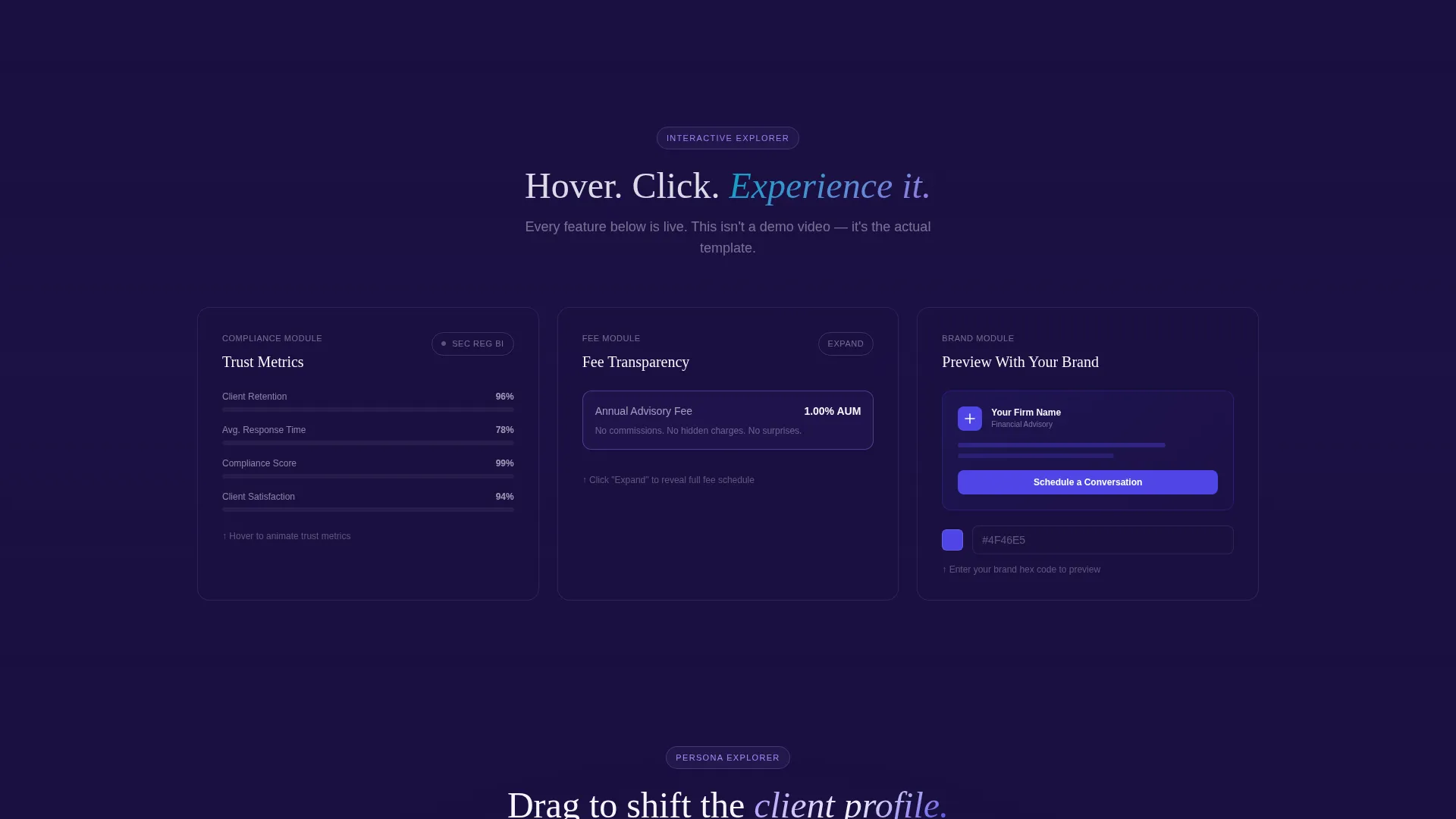 Dynamic Financial Advisor Interactive Portfolio Website Template