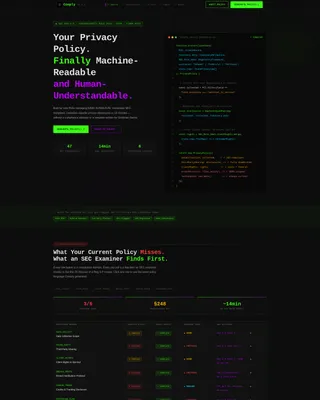 Financial Advisor Compliance & Privacy Policy Website Template