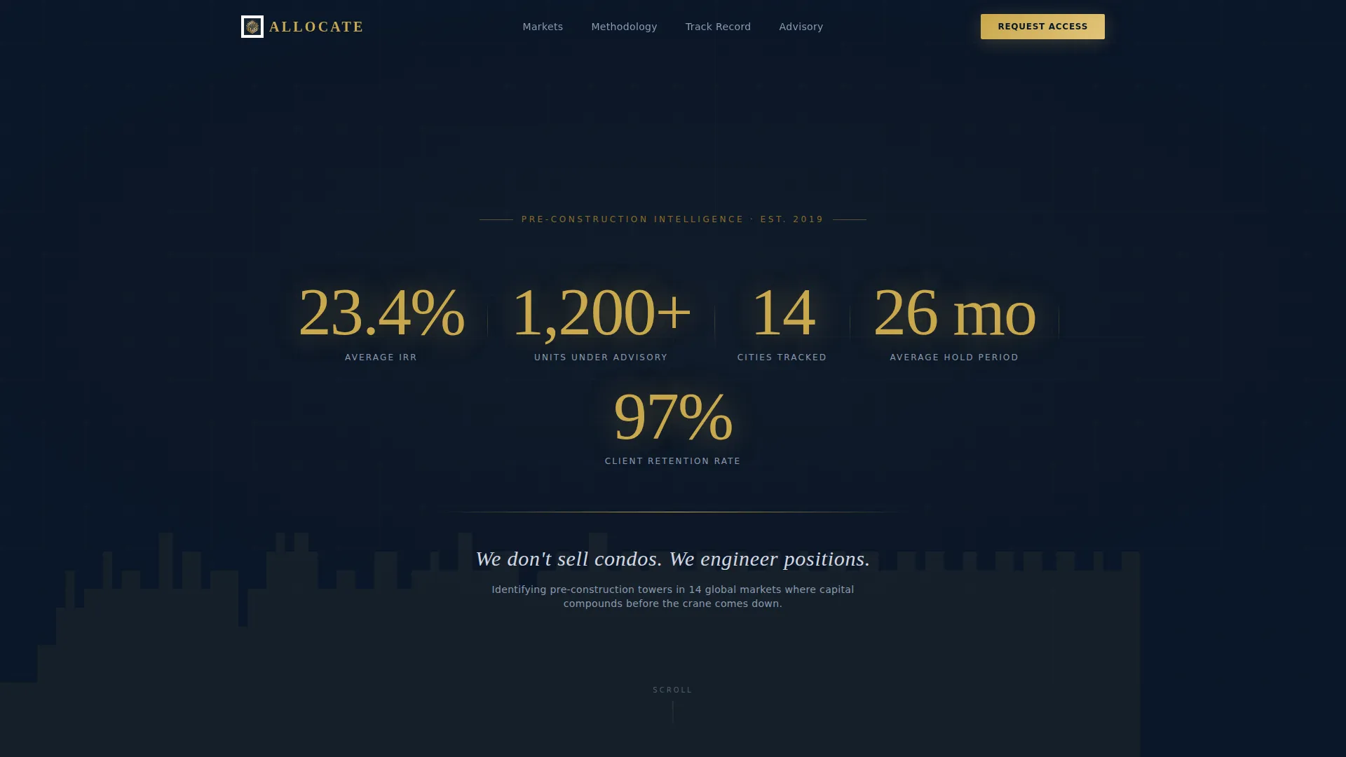 Luxury Condo Investment Advisory Landing Page