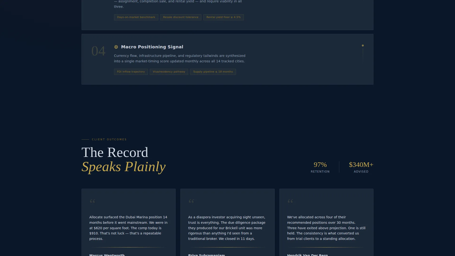 Luxury Condo Investment Advisory Landing Page