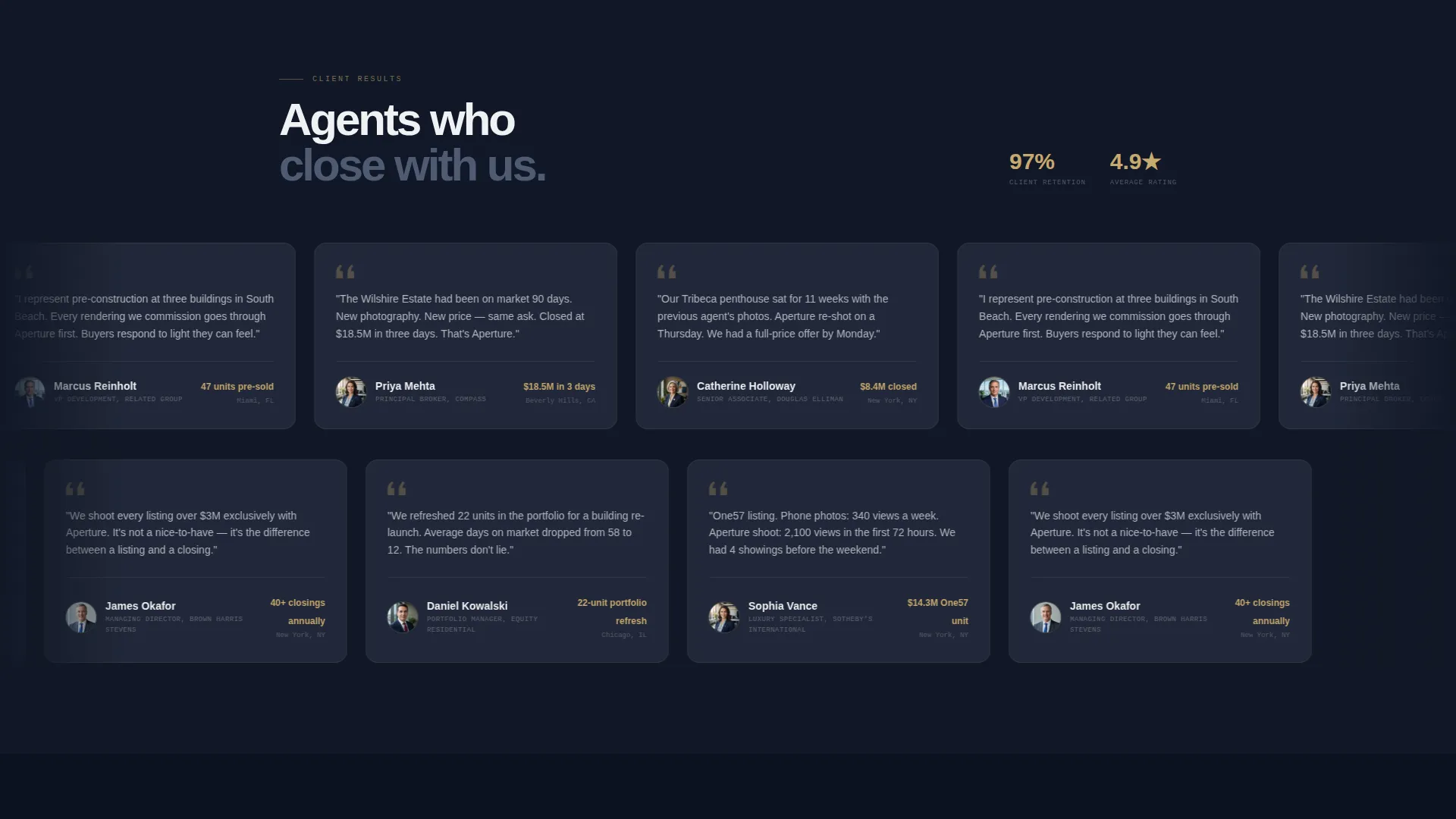 Condo Photography Landing Page Template | Aperture