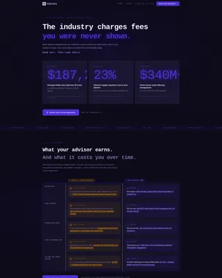 Financial Advisor Terms of Service Comparison Website Template