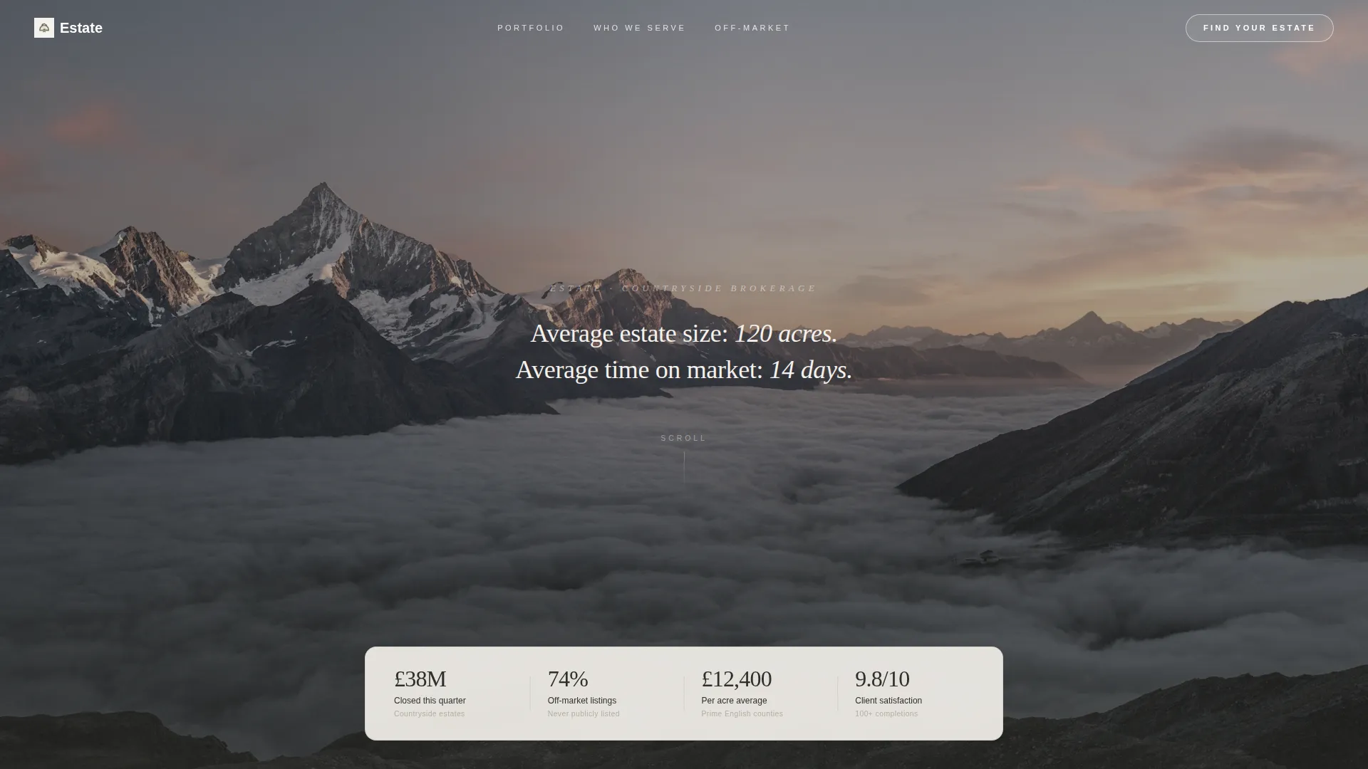 Luxury Brokerage Landing Page Template