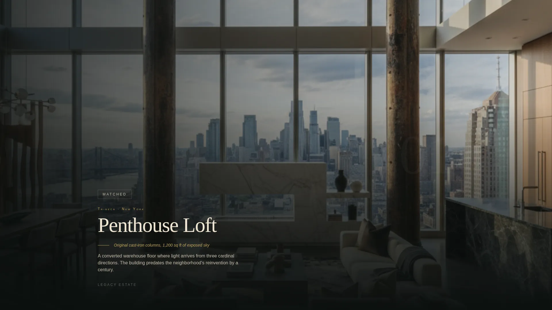 Exclusive Luxury Real Estate Agent Landing Page