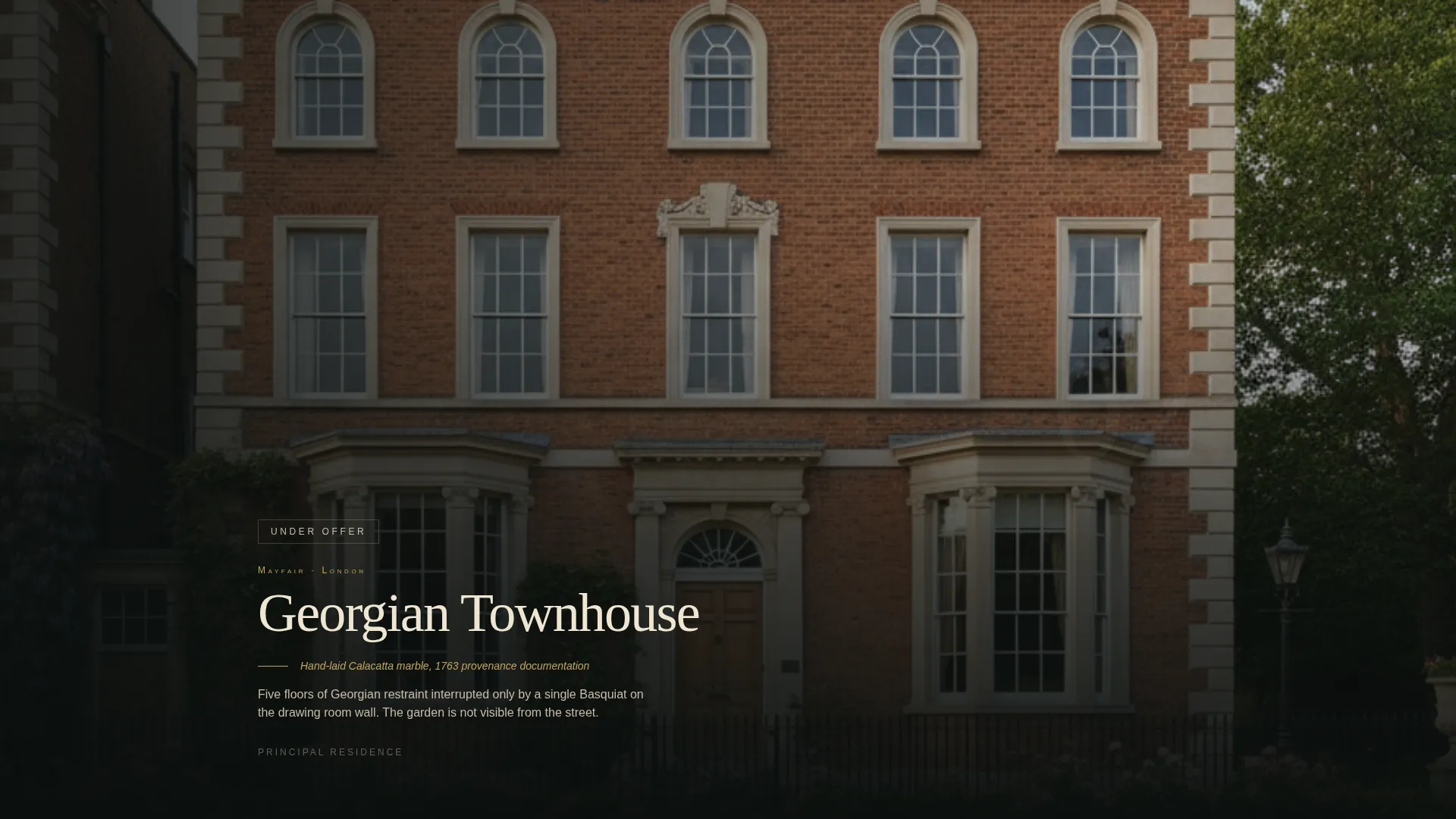 Exclusive Luxury Real Estate Agent Landing Page