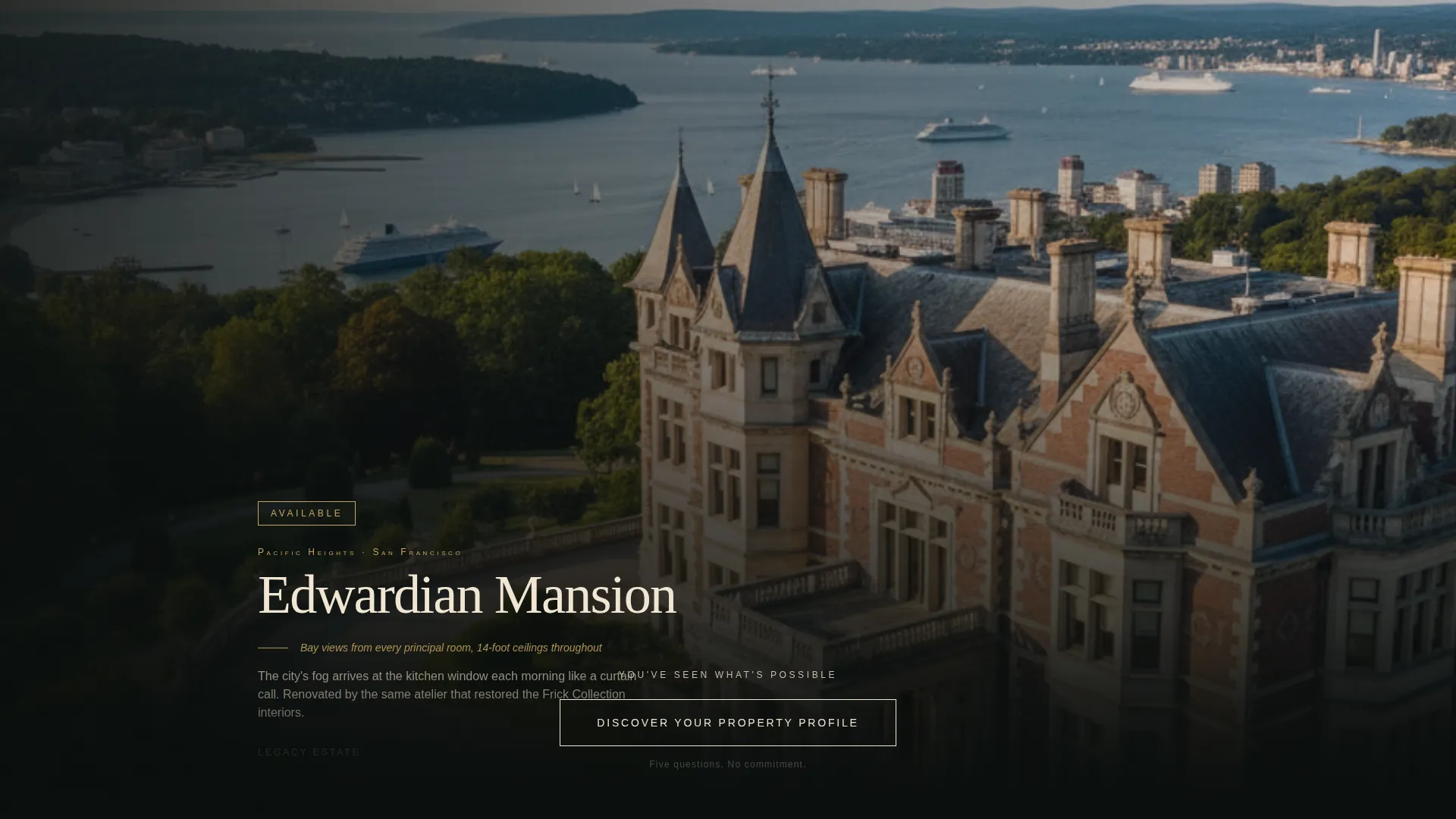 Exclusive Luxury Real Estate Agent Landing Page