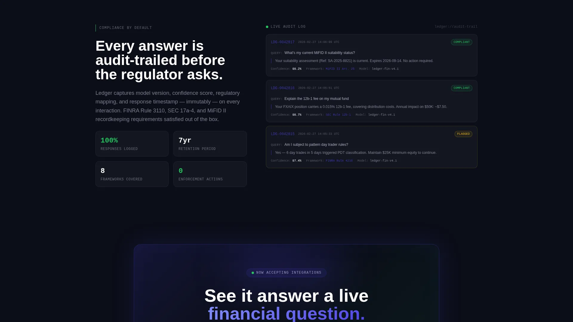 Financial Services AI Chatbot Landing Page Template