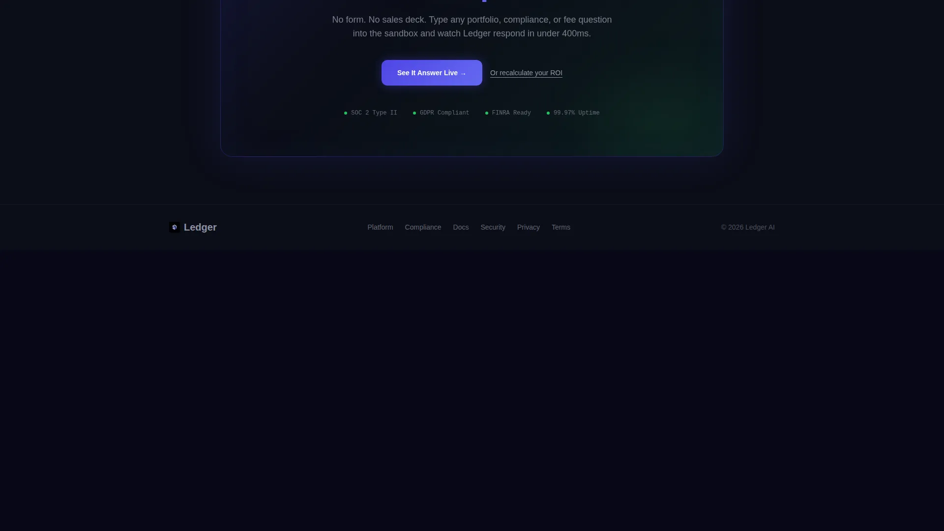 Financial Services AI Chatbot Landing Page Template