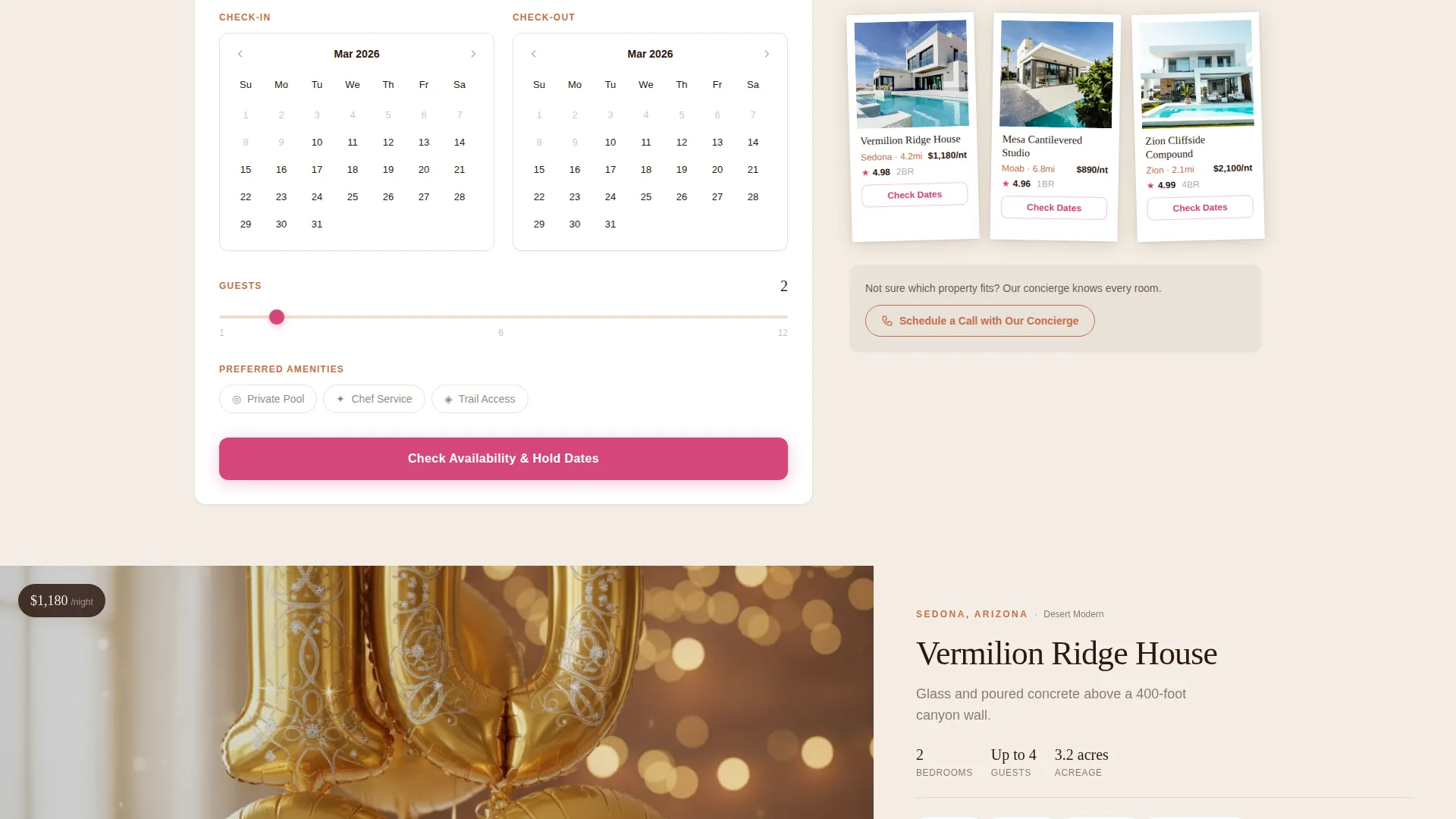 Luxury Vacation Rental Landing Page Template