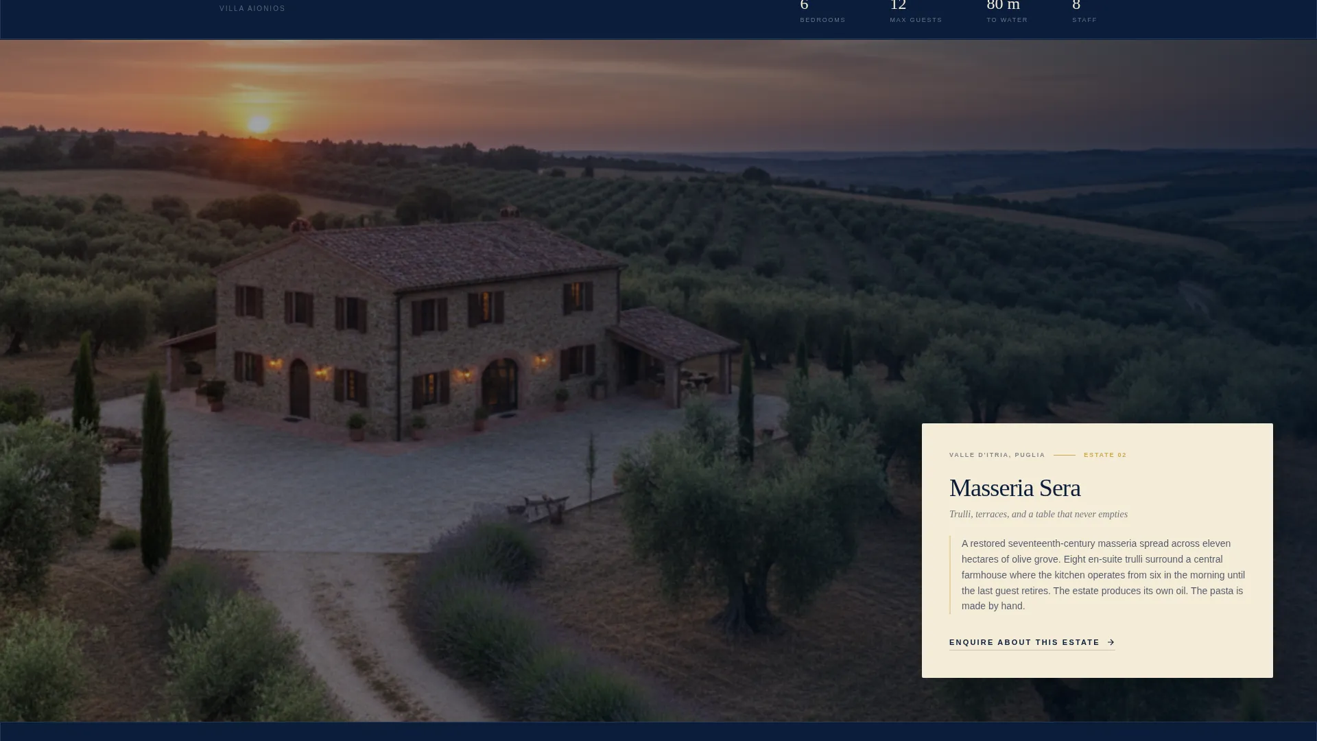 Luxury Villa Rental Landing Page Template