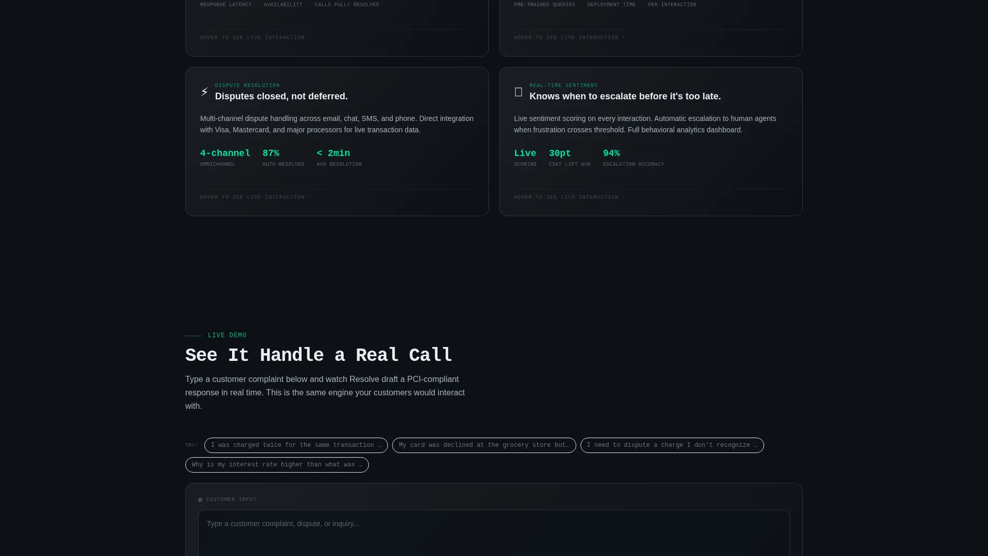 AI Fintech Customer Service Landing Page Template