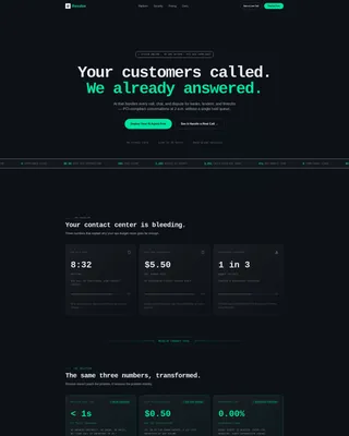 AI Fintech Customer Service Landing Page Template