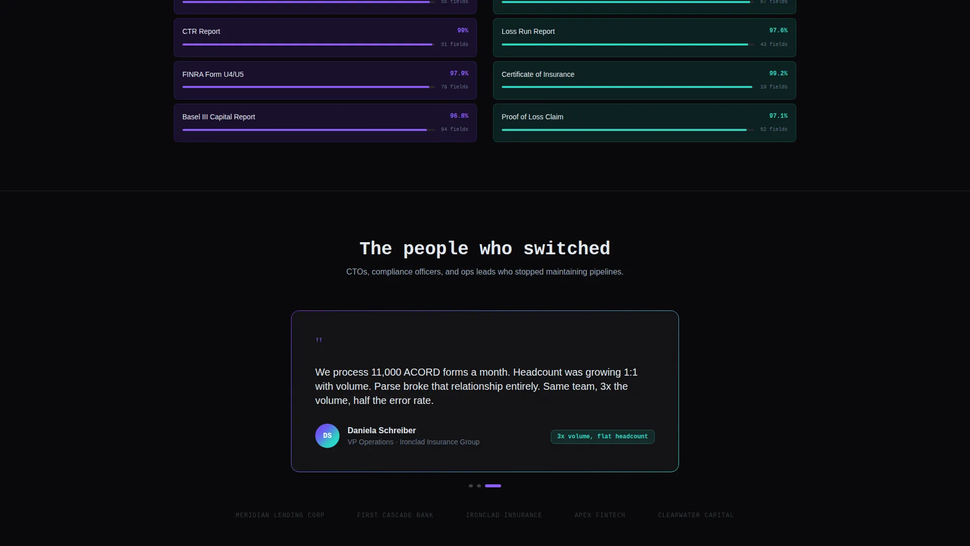 Document Processing Landing Page Template