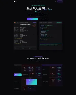 Document Processing Landing Page Template