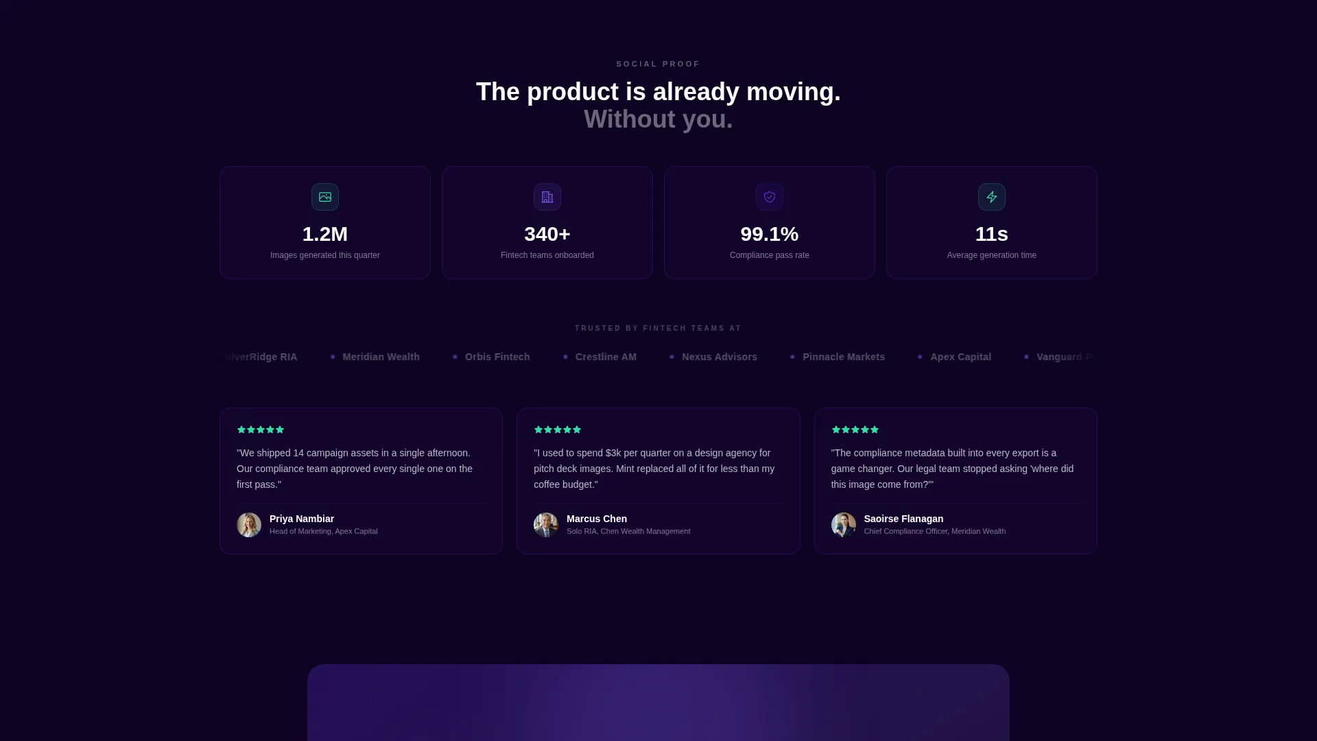 Fintech AI Image Generator Landing Page Template